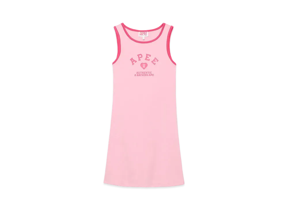 A BATHING APE Graphic Raglan Mini Dress "Yellow"