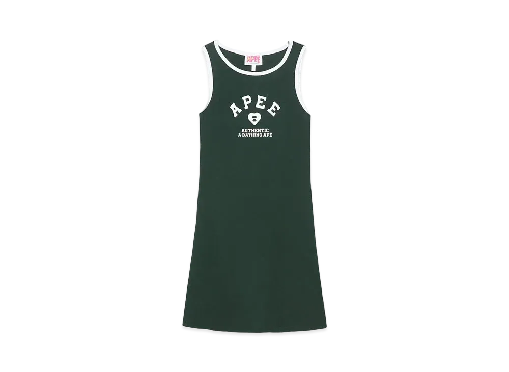 A BATHING APE Graphic Raglan Mini Dress "Gray"