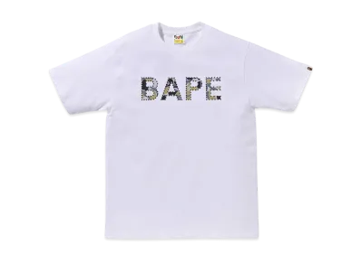 A BATHING APE Crystal Stone Bape Tee "White"