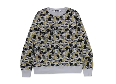 A BATHING APE Crystal Stone Bape Crewneck Sweatshirt "Green"