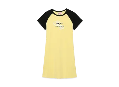 A BATHING APE Graphic Mini Dress "Pink"