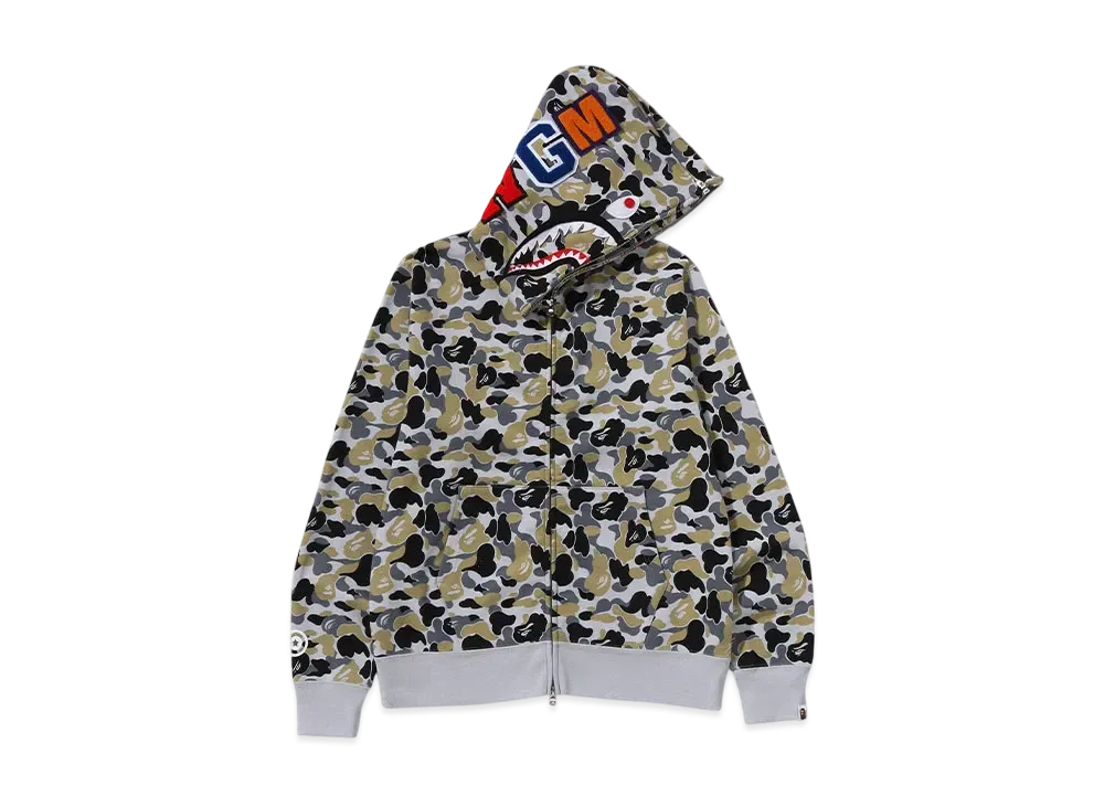 A BATHING APE Crystal Stone Shark Full Zip Hoodie "Green"