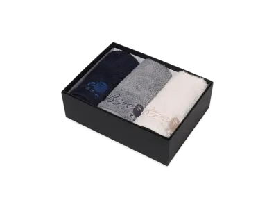 A BATHING APE Bape Store Ginza Logo Hand Towel Set "Black/Gray/White"