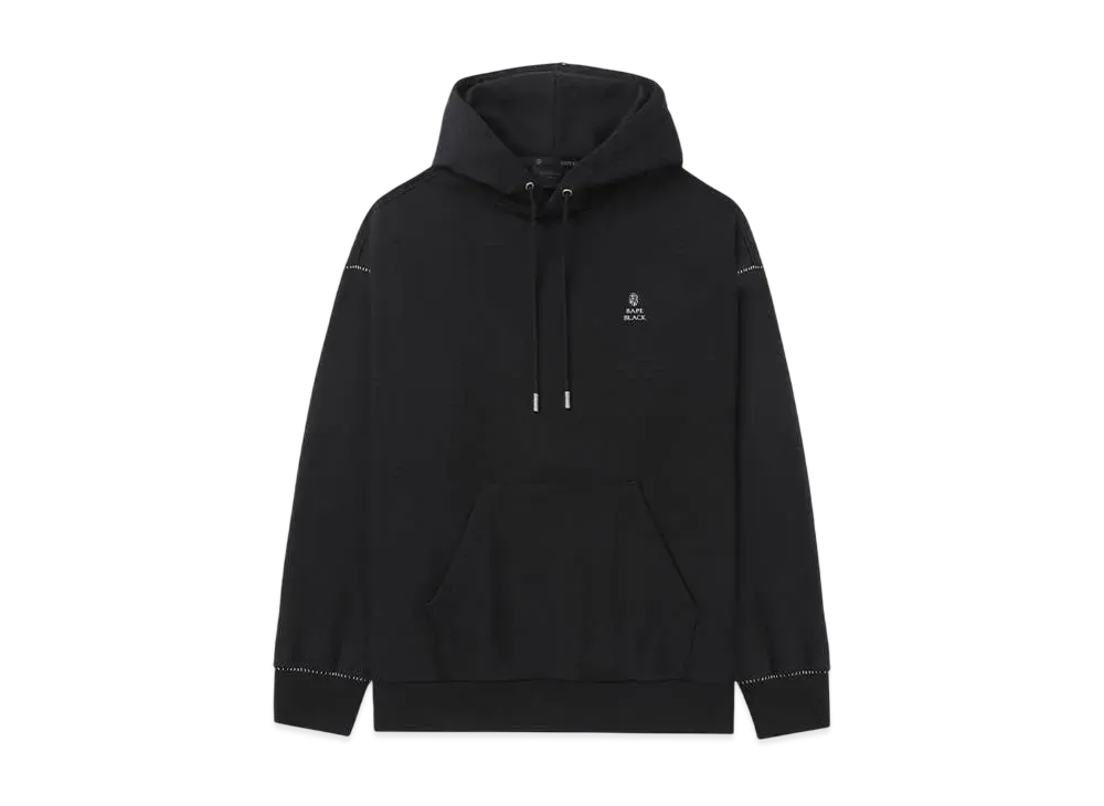 A BATHING APE Bape Black Metal Logo Hoodie "Black"