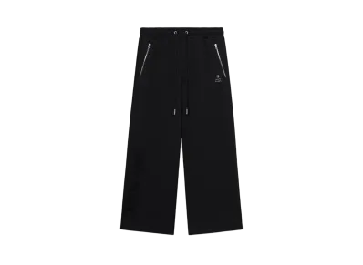 A BATHING APE Bape Black Wide Legmetal Logo Sweat Pants "Black"