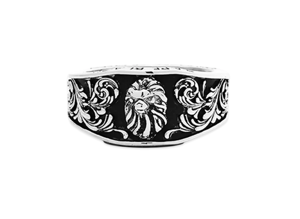 A BATHING APE Bape Black Ring #2 "Silver"