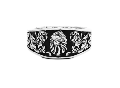 A BATHING APE Bape Black Ring #2 "Silver"