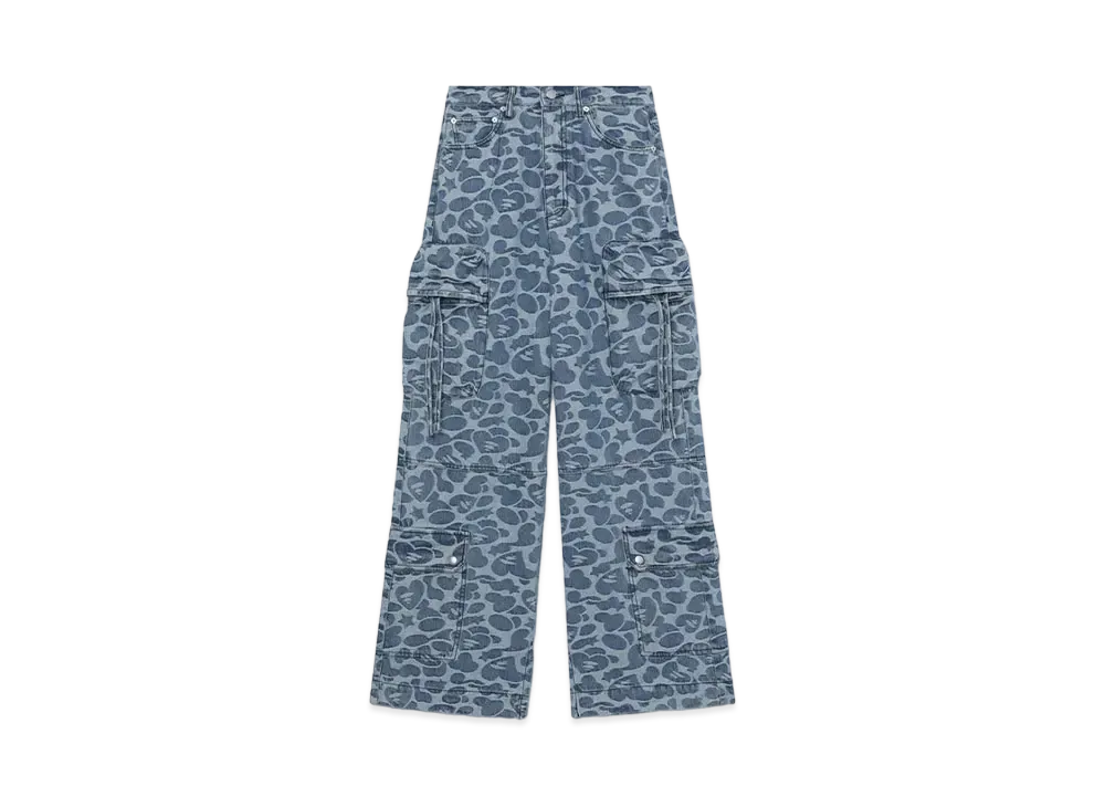 A BATHING APE Pattern Cargo Jeans #1 "Lightindi"