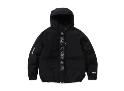 A BATHING APE Gore-Tex Glow In The Dark Snowboard Down Jacket "Black"