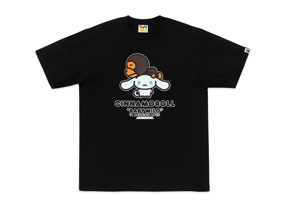 A BATHING APE Ginza Baby Milo x Cinnamoroll Tee "Black"