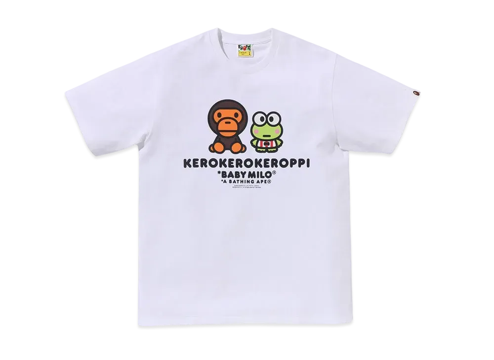 A BATHING APE Baby Milo x Kerokerokeroppi Tee "White"