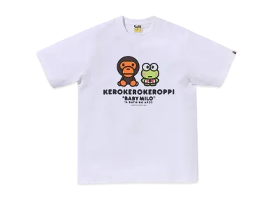 A BATHING APE Baby Milo x Kerokerokeroppi Tee "White"