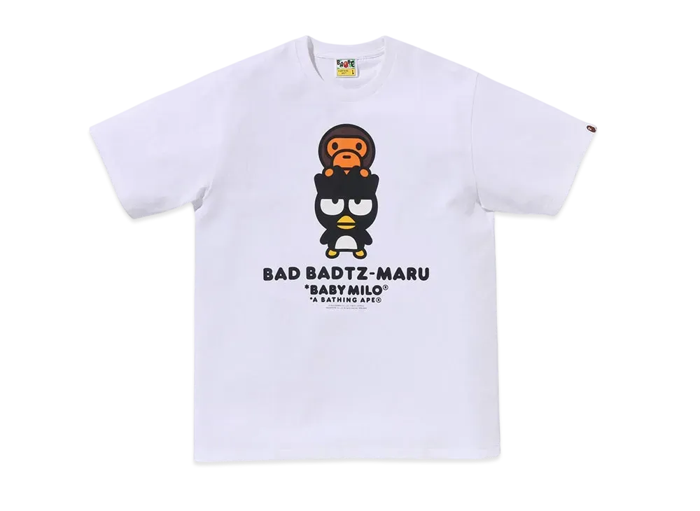 A BATHING APE Baby Milo x Bad Badtz-Maru Tee Kids "White"
