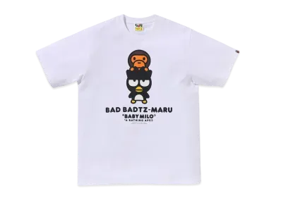 A BATHING APE Baby Milo x Bad Badtz-Maru Tee Kids "White"