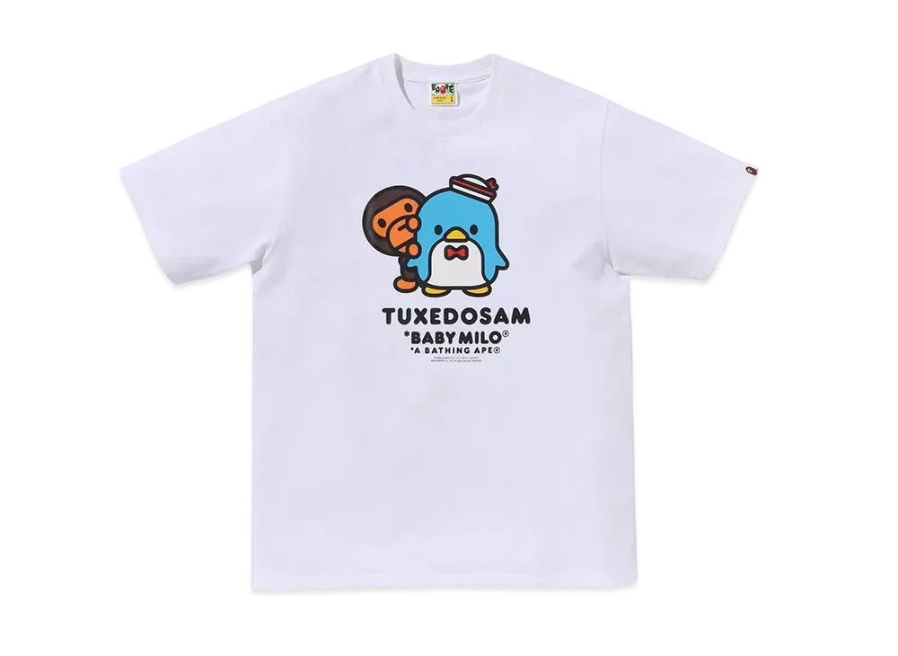 A BATHING APE Baby Milo x Tuxedosam Tee "White"