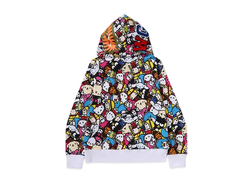 A BATHING APE Baby Milo x Sanrio Characters Shark Full Zip Hoodie "Multi"