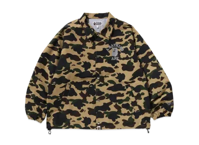 A BATHING APE Gore-Tex Wind Stopper 1St Camo Relaxed Coach Jacket "Yellow"