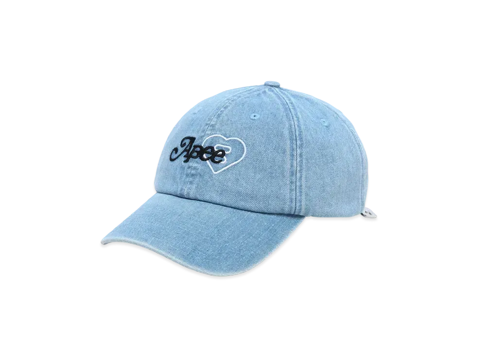 A BATHING APE Washed Denim Cap "Lightindi"