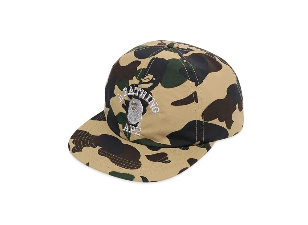 A BATHING APE Gore-Tex Wind Stopper 1St Camo Panel Cap "Yellow"