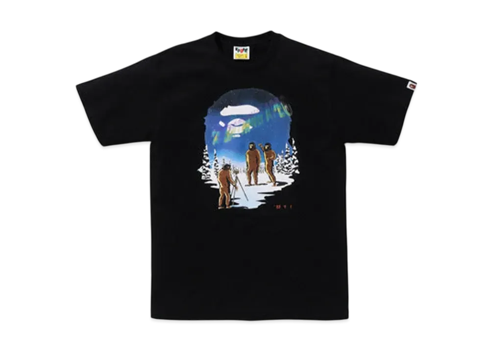 A BATHING APE Aurora Ape Head Tee "Black"