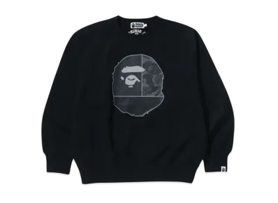 A BATHING APE A Rising Bape Relaxed Fit Crewneck "Black"