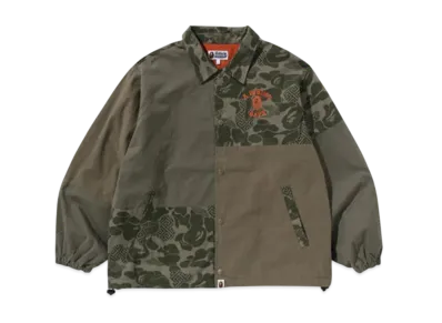 A BATHING APE Asia Camo Coach Jacket "Olive Drab"
