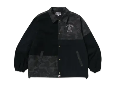 A BATHING APE Asia Camo Coach Jacket "Black"