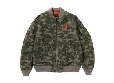 A BATHING APE Asia Camo Bomber Jacket "Olive Drab"
