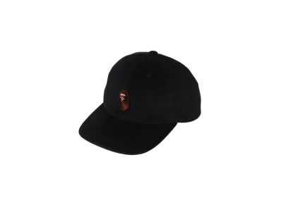 A BATHING APE Ape Head Corduroy Cap "Black"