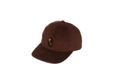 A BATHING APE Ape Head Corduroy Cap "Brown"