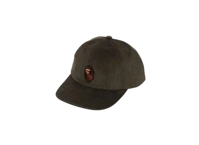 A BATHING APE Ape Head Corduroy Cap "Green"