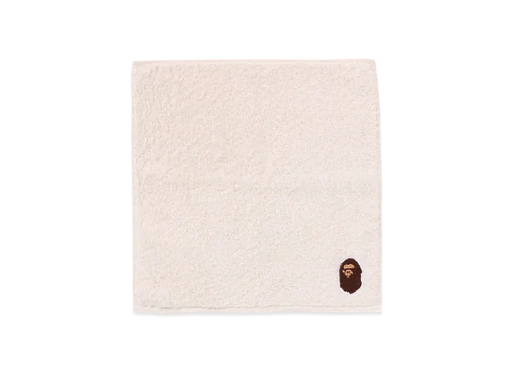 A BATHING APE Ape Head Hand Towel "Ivory"