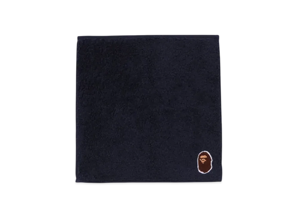 A BATHING APE Ape Head Hand Towel "Navy"