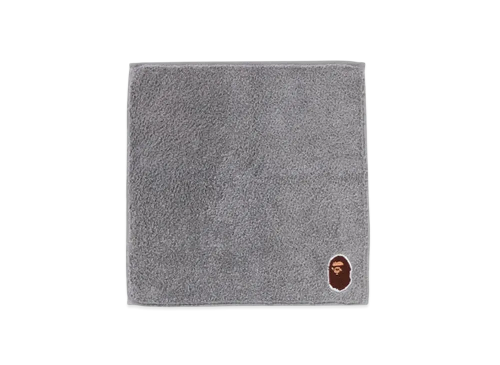 A BATHING APE Ape Head Hand Towel "Gray"