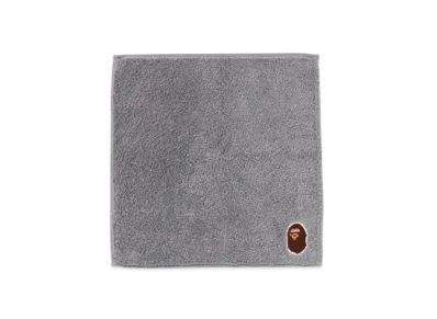 A BATHING APE Ape Head Hand Towel "Gray"