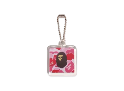 A BATHING APE Abc Camo Keychain "Pink"