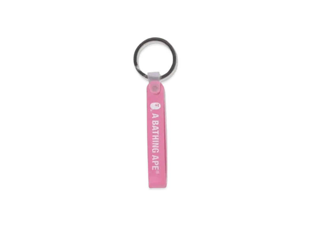 A BATHING APE Bape Rubber Loop Keychain "Pink"