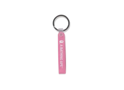 A BATHING APE Bape Rubber Loop Keychain "Pink"