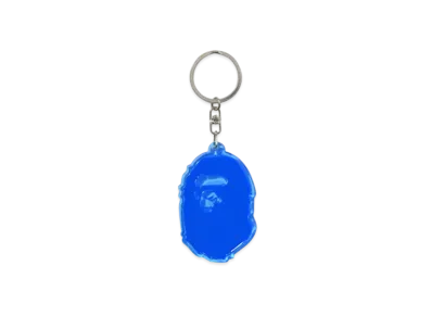 A BATHING APE Ape Head Reflective Keychain "Blue"
