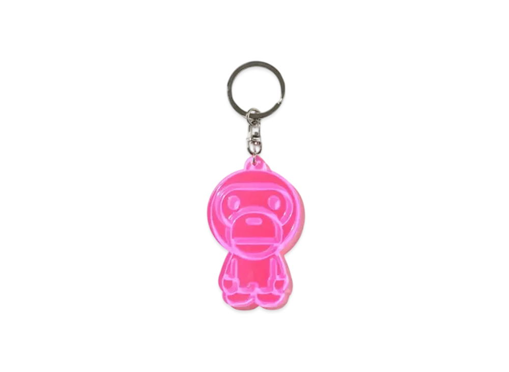 アベイシングエイプ ベイビーマイロ リフレクティブキーホルダー "ピンク"