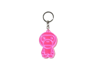 A BATHING APE Baby Milo Reflective Keychain "Pink"