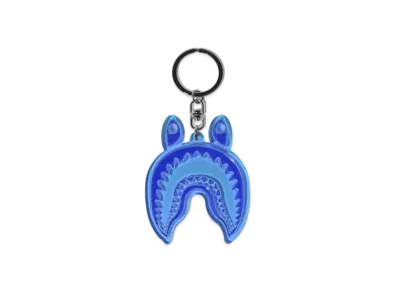 A BATHING APE Shark Reflective Keychain "Blue"