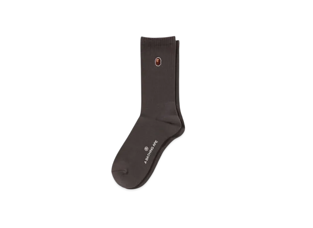 A BATHING APE One Point Socks "Charcoal"