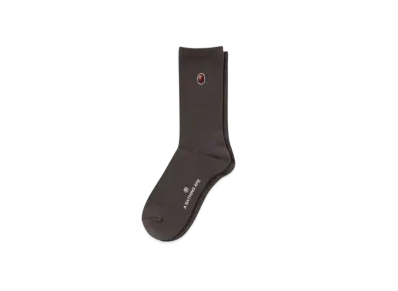 A BATHING APE One Point Socks "Charcoal"
