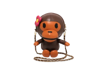 A BATHING APE Baby Lisa Plush Doll Shoulder Bag "Brown"