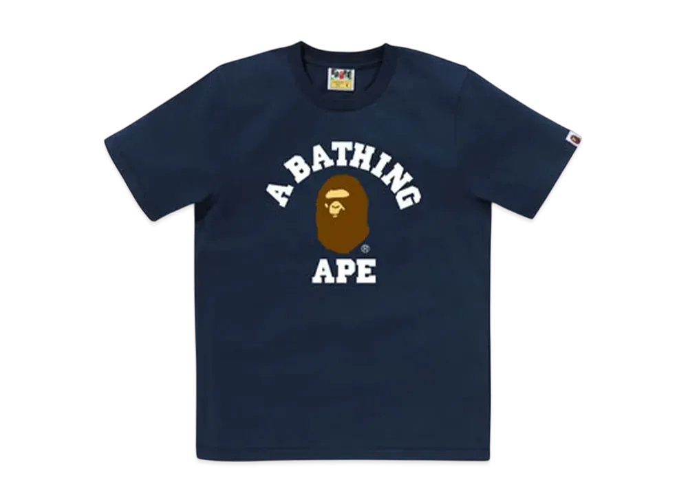 A BATHING APE College Tee "Navy"