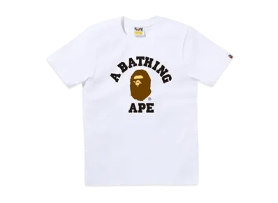 A BATHING APE College Tee "White"