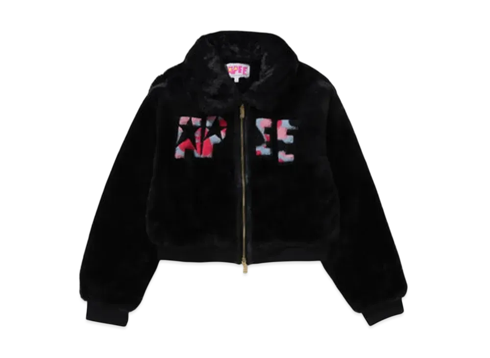 A BATHING APE Fleece Jacket "Black"