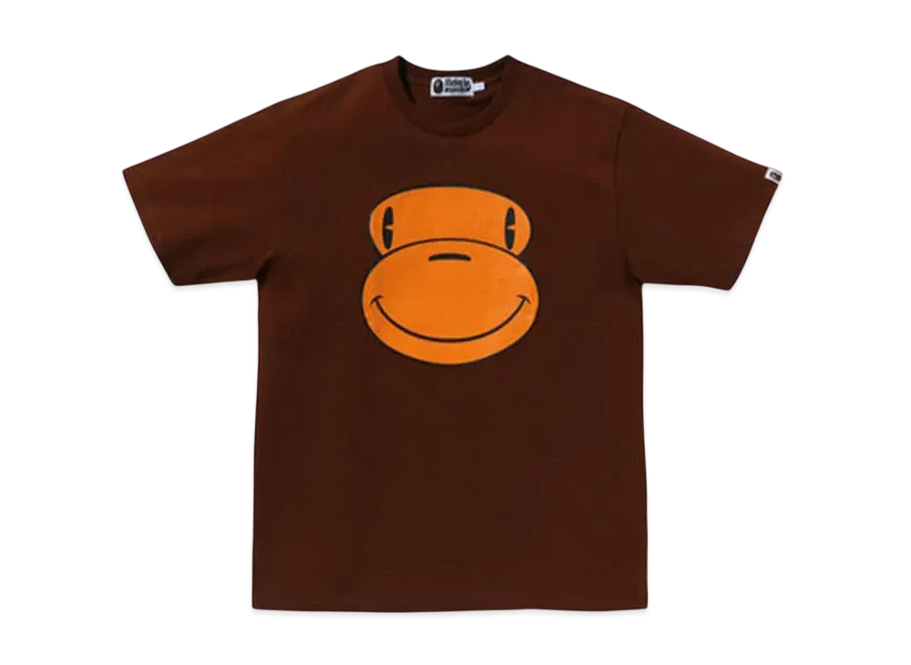 A BATHING APE Baby Milo Face Tee "Brown"