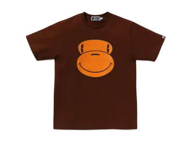 A BATHING APE Baby Milo Face Tee "Brown"